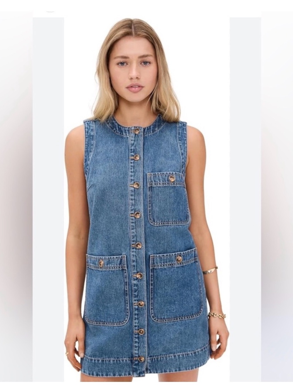 Veronica Beard New Oakley
Denim Mini Shift Dress